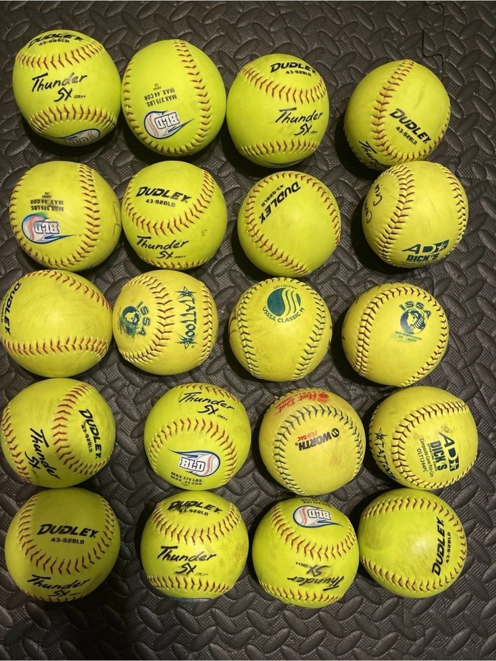 12" Used Softballs - Mixed Brands and Leagues $4 each ball